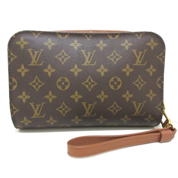 37394607 1 Louis Vuitton Orsay Monogram Canvas Clutch Bag Brown