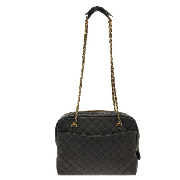 37394652 3 Chanel Shoulder Bag Lambskin Black