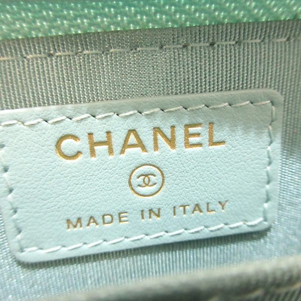 37395415 4 Chanel Boy Chanel Matelasse Coin Case Round Zipper Gold Hardware Caviar Skin Light Blue