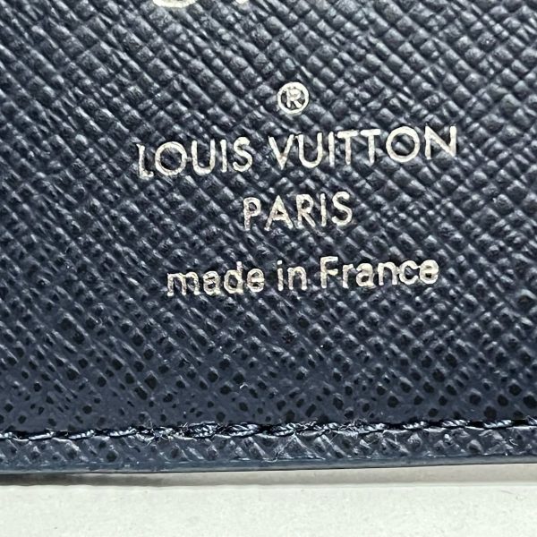 37395804 4 Louis Vuitton Organizer Depoche Taiga Leather Card Case Blue Marine