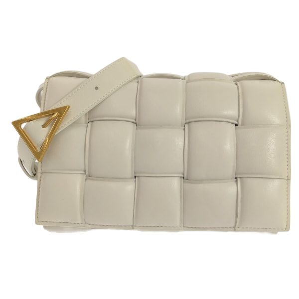 37395842 1 Bottega Veneta Padded Cassette Shoulder Bag White