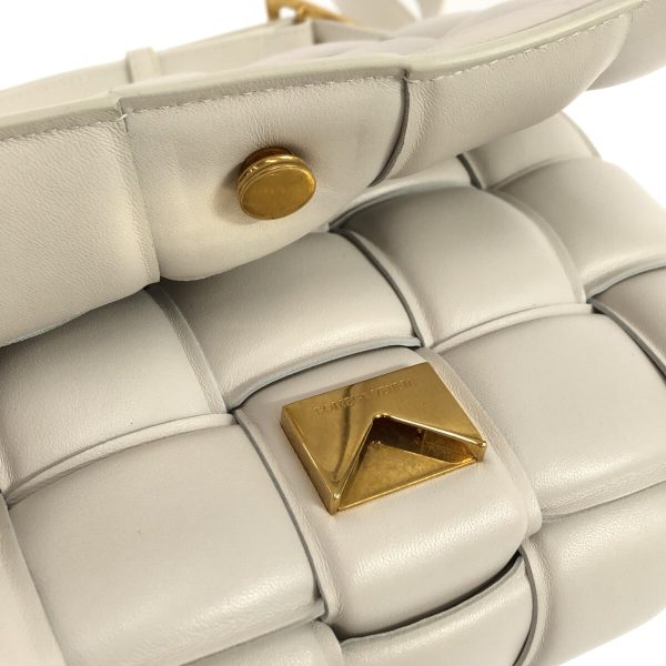 37395842 10 Bottega Veneta Padded Cassette Shoulder Bag White