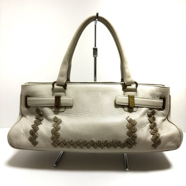 37395843 1 Bottega Veneta Intrecciato Handbag Ivory Leather