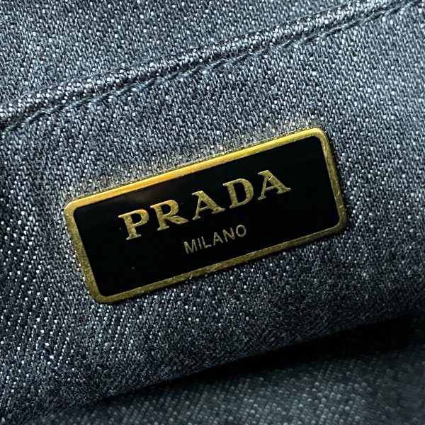 37396373 8 Prada Tote Bag Denim Gray