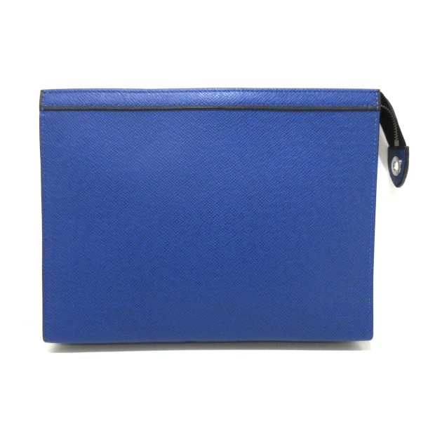 37397365 1 Louis Vuitton Pochette Voyage Taiga Leather Clutch Bag Cobalt Noir