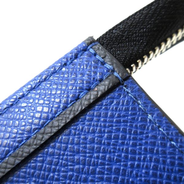 37397365 11 Louis Vuitton Pochette Voyage Taiga Leather Clutch Bag Cobalt Noir