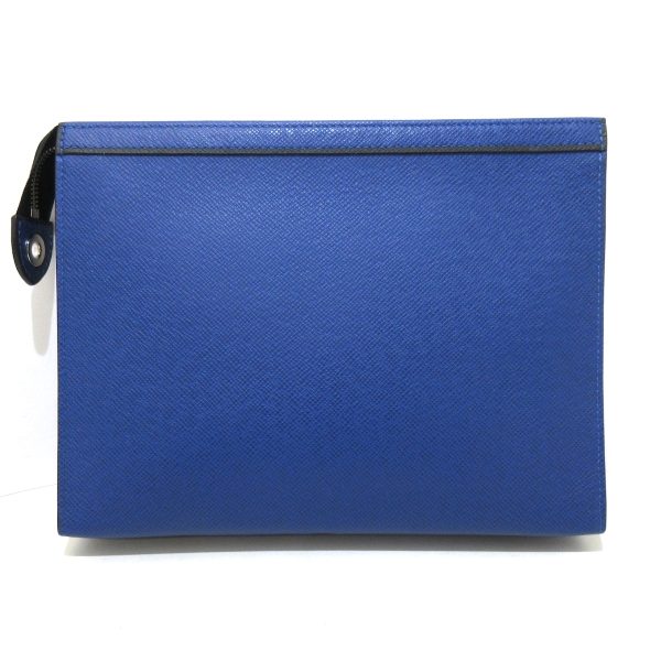 37397365 3 Louis Vuitton Pochette Voyage Taiga Leather Clutch Bag Cobalt Noir