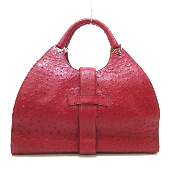 37397366 3 Gucci Stirrup Handbag Red Ostrich