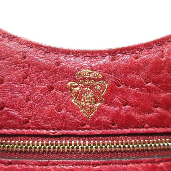 37397366 7 Gucci Stirrup Handbag Red Ostrich