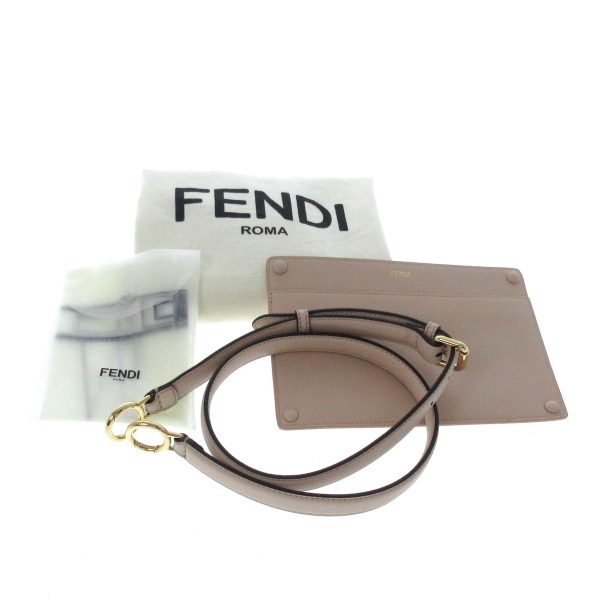 37397386 11 Fendi Handbag Leather Pink Beige