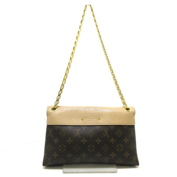 37397427 3 Louis Vuitton Pallas Chain Shoulder Bag Monogram Canvas Calf Leather Dune