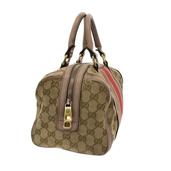 37397976 2 Gucci GG Sherry Handbag Beige Red Jacquard