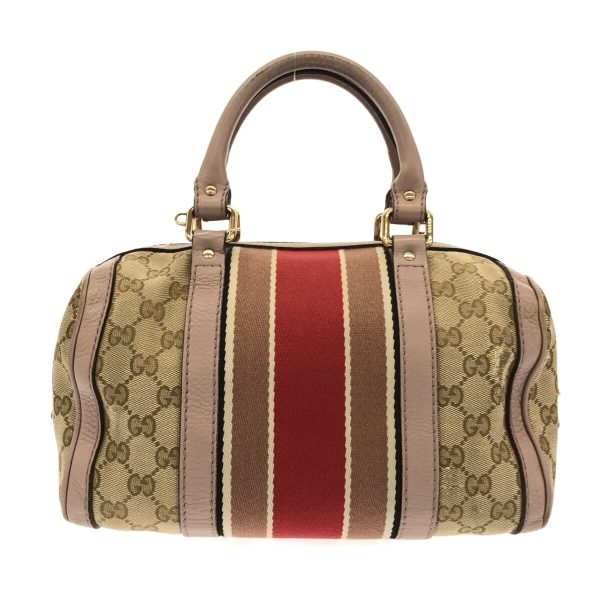 37397976 3 Gucci GG Sherry Handbag Beige Red Jacquard