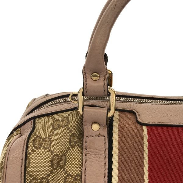 37397976 9 Gucci GG Sherry Handbag Beige Red Jacquard