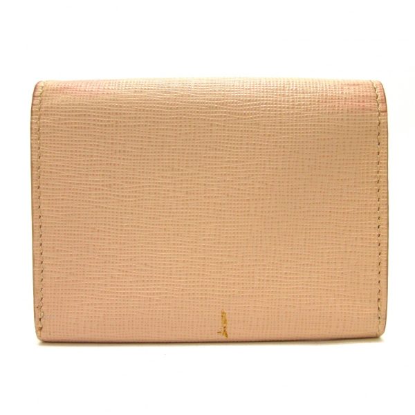 37403217 2 Fendi Card Holder Leather Pink Beige