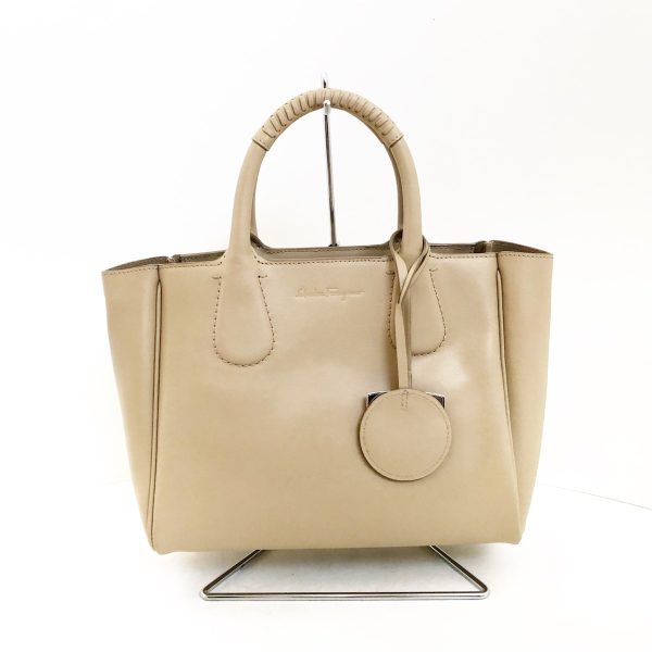 37406008 1 Salvatore Ferragamo Nolita Leather Handbag Beige