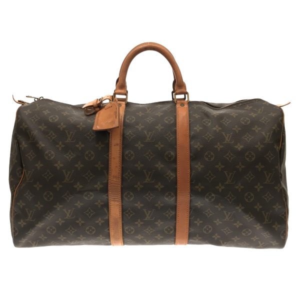 37408981 1 Louis Vuitton Keepall Monogram Canvas Boston Bag Brown