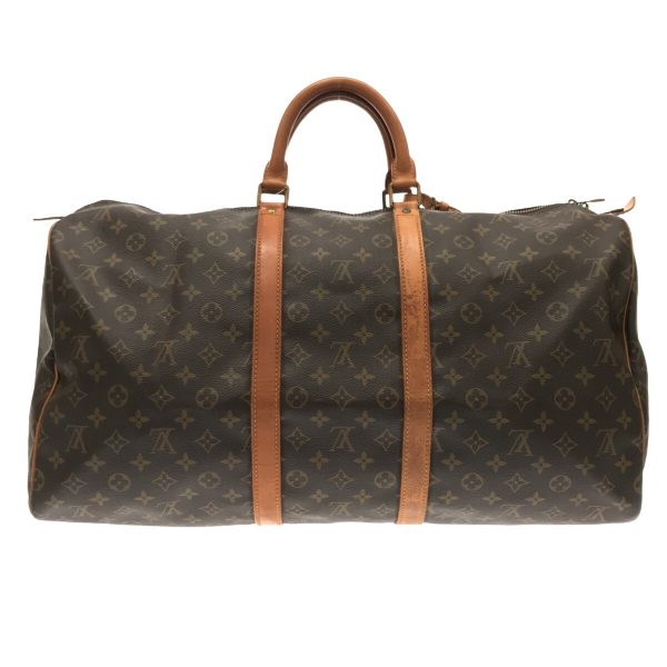 37408981 3 Louis Vuitton Keepall Monogram Canvas Boston Bag Brown