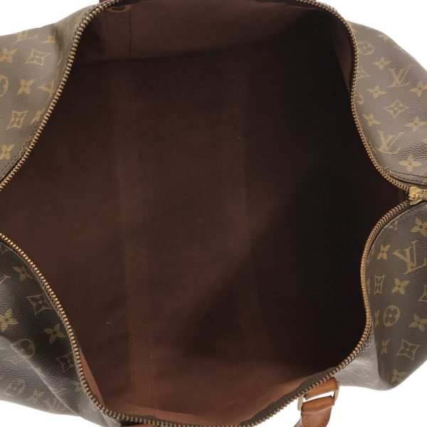 37408981 6 Louis Vuitton Keepall Monogram Canvas Boston Bag Brown