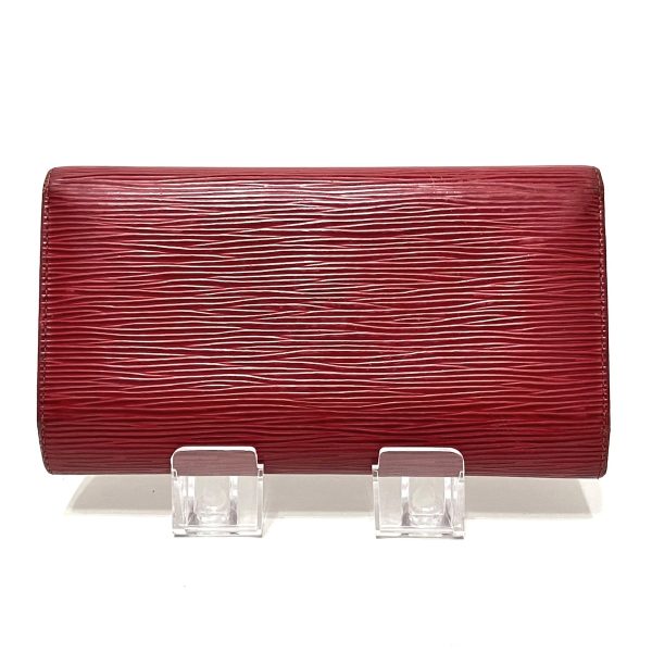 37409722 2 Louis Vuitton Porte Tresor Leather Long Wallet Castilian Red