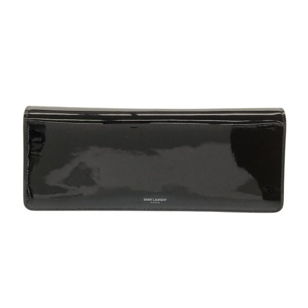 37409816 1 Saint Laurent Paris Paris Baguette Pouch Enamel Clutch Bag Black