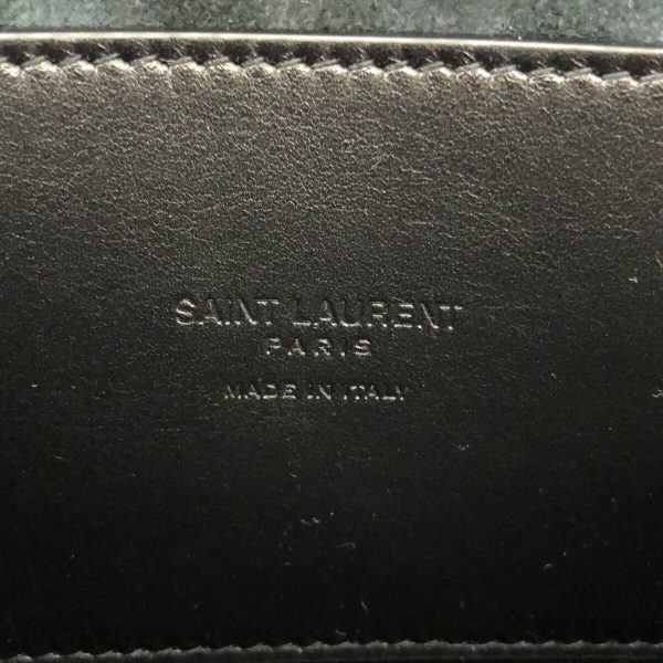 37409816 7 Saint Laurent Paris Paris Baguette Pouch Enamel Clutch Bag Black