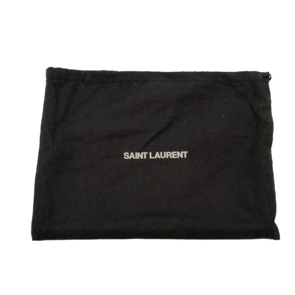 37409816 9 Saint Laurent Paris Paris Baguette Pouch Enamel Clutch Bag Black