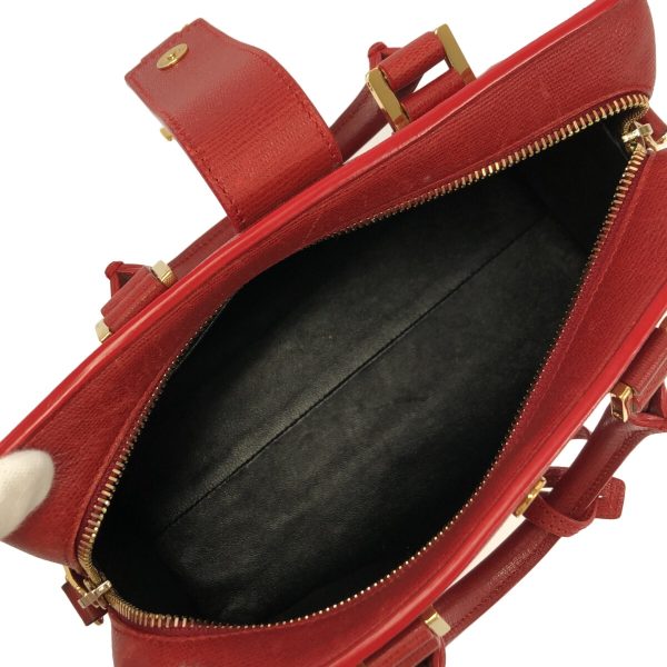 37410844 6 Saint Laurent Paris Baby Cabas Leather Handbag Red