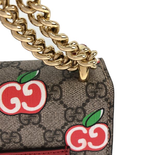 37411427 9 Gucci GG Apple Print Shoulder Bag Beige PVC