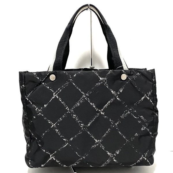 37412882 1 Chanel Vintage Tote Bag Nylon Black White