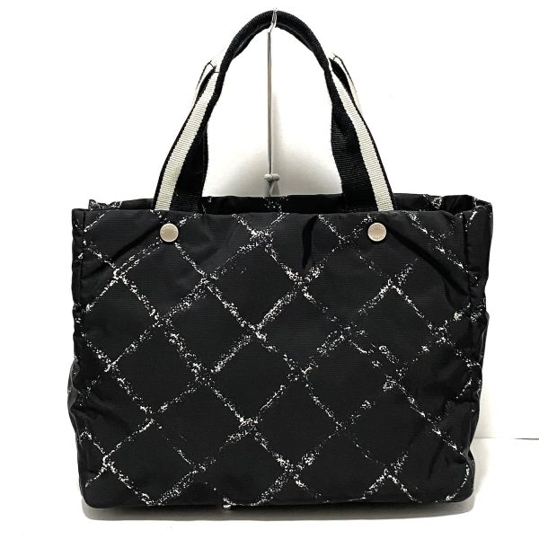 37412882 3 Chanel Vintage Tote Bag Nylon Black White