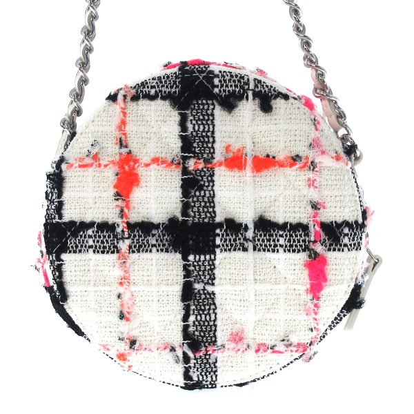 37414607 3 Chanel Mini Shoulder Bag Tweed White Pink