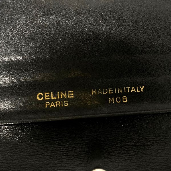 37414667 5 Celine Embossed Leather Long Wallet Black