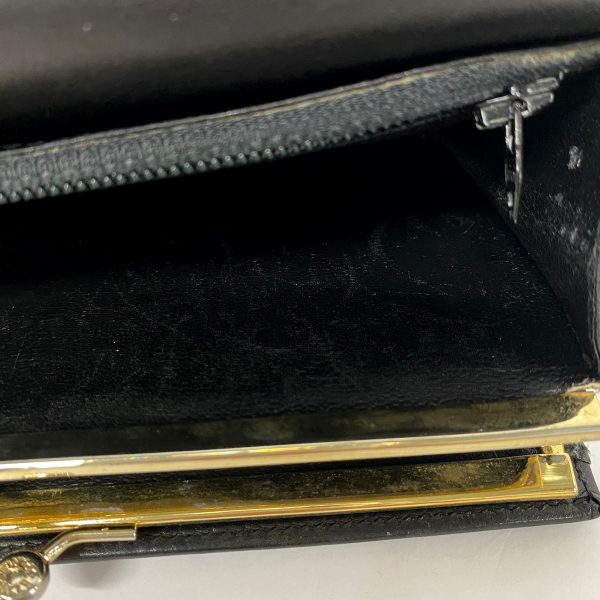 37414667 7 Celine Embossed Leather Long Wallet Black