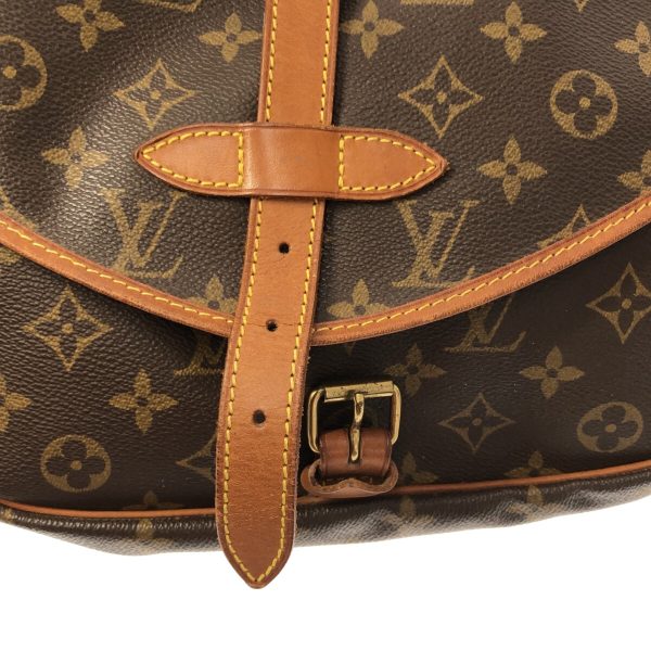 37415039 11 Louis Vuitton Saumur Monogram Canvas Shoulder Bag Brown