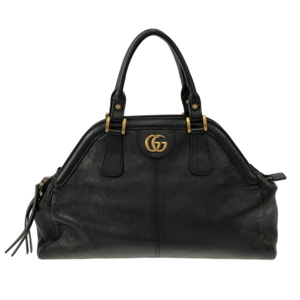 37415597 3 Gucci Shoulder Bag Cat Head Black Leather