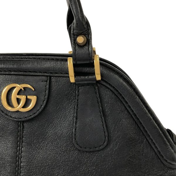 37415597 9 Gucci Shoulder Bag Cat Head Black Leather