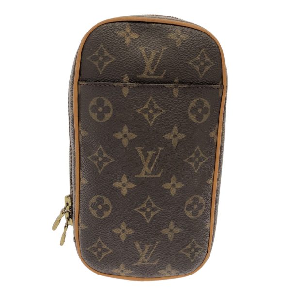 37416164 1 Louis Vuitton Pochette Ganju Monogram Canvas Shoulder Bag Brown