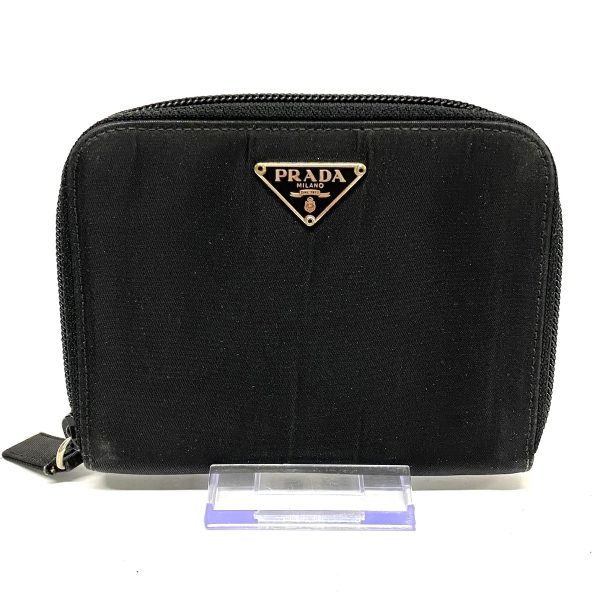 37416289 1 Prada Bifold Wallet Nylon Leather Black