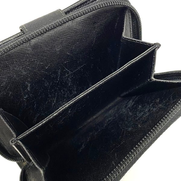 37416289 4 Prada Bifold Wallet Nylon Leather Black