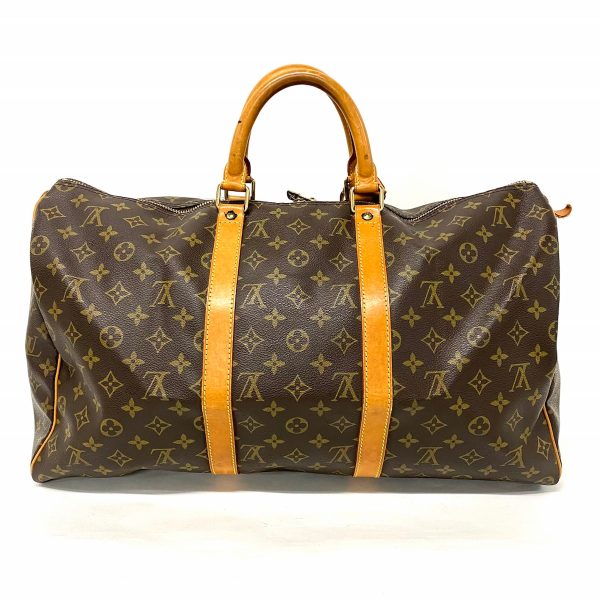 37416293 3 Louis Vuitton Keepall Monogram Canvas Boston Bag Brown