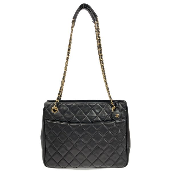 37416344 1 Chanel Matelasse Tote Bag Lambskin Black