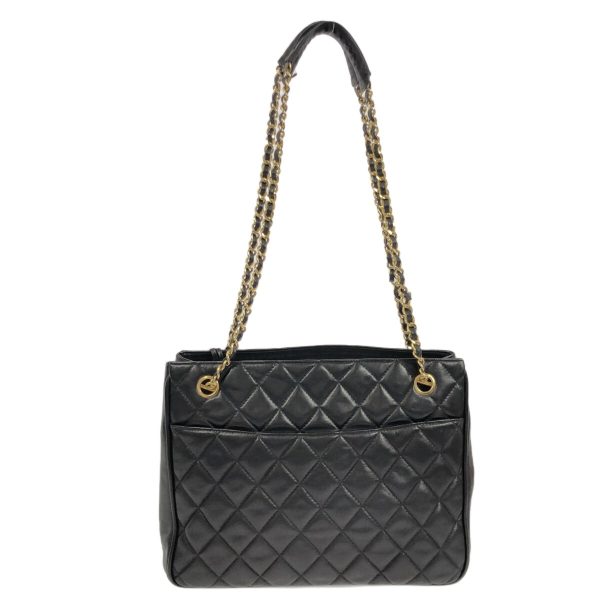 37416344 3 Chanel Matelasse Tote Bag Lambskin Black