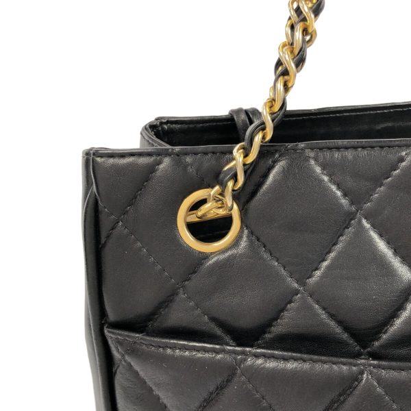 37416344 9 Chanel Matelasse Tote Bag Lambskin Black