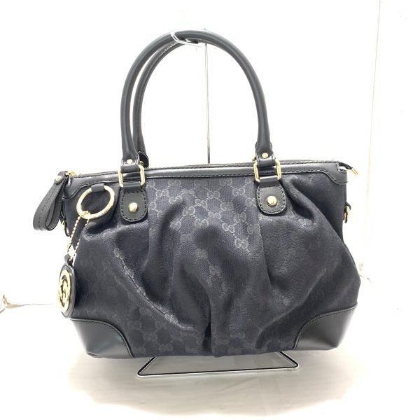 37416622 1 Gucci Shimaline Sookie Handbag Black Jacquard