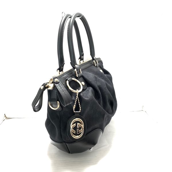 37416622 2 Gucci Shimaline Sookie Handbag Black Jacquard