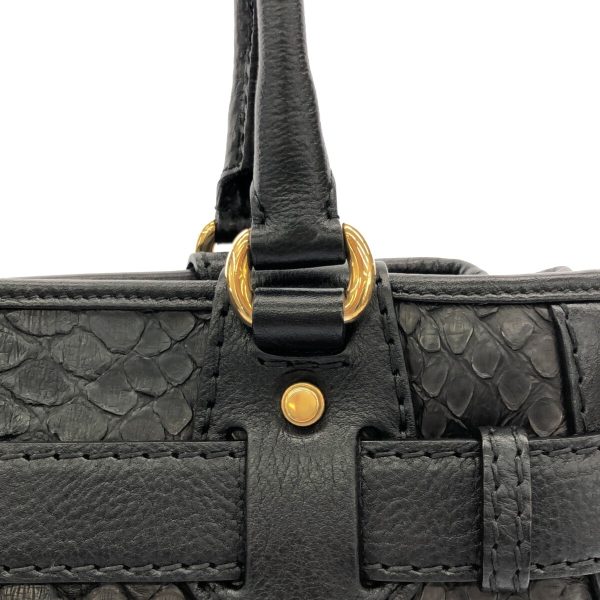 37416649 9 Gucci GG Running Tote Bag Black Python