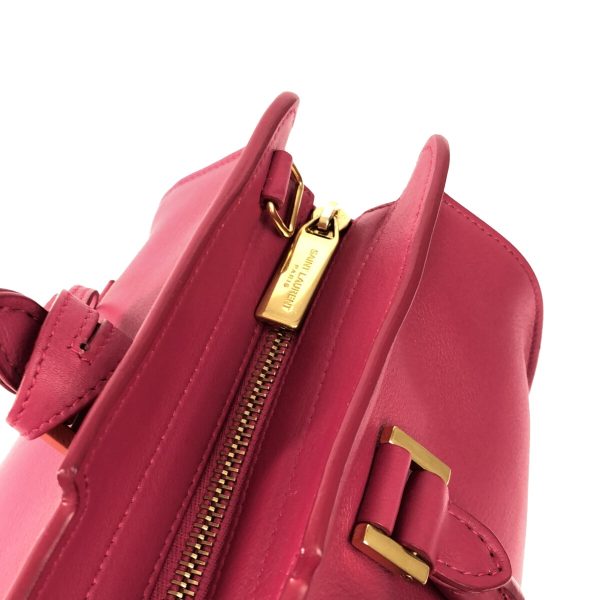 37416817 10 Saint Laurent Paris Petit Cabas Y Line Leather Handbag Pink