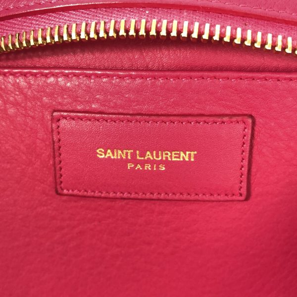 37416817 7 Saint Laurent Paris Petit Cabas Y Line Leather Handbag Pink