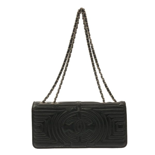 37417853 1 Chanel Shoulder Bag Enamel Black